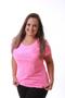 Imagem de Camiseta Feminina Estonada Rosa Neon Estampa Beautiful Relevo