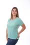 Imagem de Camiseta Feminina Estonada Verde Água Estampa Rico Sublime Lateral