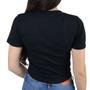 Imagem de Camiseta Feminina LZT Cropped Canelado Preta - 8077