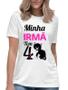 Imagem de Camiseta feminina minha irmã tem 4 patas camisa pet gato cat