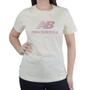 Imagem de Camiseta Feminina New Balance MC Essentials Bege Linho - WT4