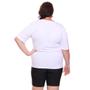 Imagem de Camiseta Feminina Plus Size Manga Curta Dry Fit Lisa Proteção Solar UV Térmica Camisa Treino Academia Praia