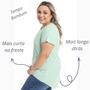 Imagem de Camiseta Feminina Plus Size Veste Legging Longa Tapa Bumbum