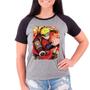 Imagem de Camiseta Feminina Raglan Cinza Desenho Naruto Anime 02