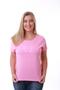 Imagem de Camiseta Feminina Rosa Claro Estampa Borboleta Relevo