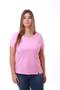 Imagem de Camiseta Feminina Rosa Claro Estampa Logomarca Lateral