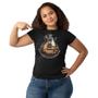 Imagem de Camiseta Feminina Slow Rock Songs Bicho Preguiça Guitarra