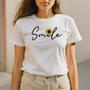 Imagem de Camiseta Feminina T-shirt Algodão Estampada Smile Girassol Plus Size