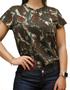 Imagem de Camiseta feminina T-shirt básica algodão camuflado militar