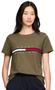 Imagem de Camiseta Feminina Tommy Hilfiger com Ajuste Regular - Bandeira Bordada