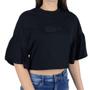 Imagem de Camiseta Feminina Voorth Cropped Preto - 5625