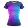 Imagem de Camiseta Fitness Estampada Feminina Academia Blusa Caminhada Fitness Proteção UV50