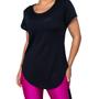 Imagem de Camiseta Fitness Feminina Para Academia Gola Redonda Microfuros Ideal Para Esportes Donna Martins