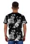 Imagem de Camiseta Flores Brancas Black Off White Preta Rap