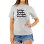 Camiseta Frase Samba Pagode Cerveja Futevôlei Feminina - Loja Click Campus Imagem de Camiseta Frase Samba Pagode Cerveja Futevôlei Feminina