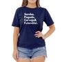 Camiseta Frase Samba Pagode Cerveja Futevôlei Feminina - Loja Click Campus Imagem de Camiseta Frase Samba Pagode Cerveja Futevôlei Feminina