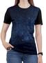 Imagem de Camiseta Galaxia Feminina Planeta Espaco blusa Azul