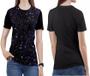 Imagem de Camiseta Galaxia Feminina Planeta Espaco blusa Preto