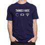 Imagem de Camiseta Gamer Geek Nerd Engraçada Blusa Things I Hate