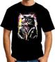 Imagem de Camiseta Gato jaqueta de couro