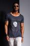 Imagem de Camiseta Gola Canoa Manhood Tropical Skull Cinza