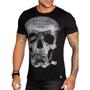 Imagem de Camiseta Gola O Estampa Caveira Exclusiva e Logomania Pit Bull Jeans 79505