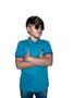 Imagem de Camiseta Gola Polo Infantil Masculina Alta Qualidade Fio 30.1 Penteado 100% Algodão Cor Verde Jade