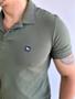 Imagem de Camiseta Gola Polo Verde Militar Logo Emborrachada - Acostamento