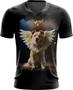 Imagem de Camiseta Gola V Anjo Canino Cão Angelical 4