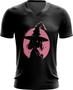 Imagem de Camiseta Gola V Bruxa Halloween Rosa 15