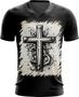 Imagem de Camiseta Gola V da Cruz de Jesus Igreja Fé 1