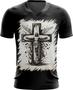 Imagem de Camiseta Gola V da Cruz de Jesus Igreja Fé 20