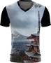 Imagem de Camiseta Gola V Dryfit Monte Fuji Japão Vulcão Japan Vulcan 3v