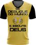 Imagem de Camiseta Gola V Dryfit Se Desligue do Mundo e Ou a Deus Gospel 1v