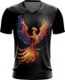 Imagem de Camiseta Gola V Fenix Phonenix Ave Mitologica Renascimento 4