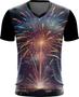 Imagem de Camiseta Gola V Fogos de Artifício Rojões Ano Novo 4