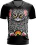 Imagem de Camiseta Gola V Gatinho no Pôrdo Sol Sunset 20