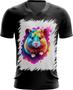 Imagem de Camiseta Gola V Hamster Neon Pet Estimação 13