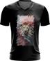 Imagem de Camiseta Gola V Leão Rei Explosão de Cores Hipnotizante 5