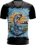 Imagem de Camiseta Gola V Pesca Esportiva Peixes Azul Paz 3