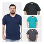 Imagem de Camiseta Gola V Plus Size Xg Masculina 100% Algodão Camisa