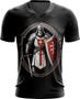 Imagem de Camiseta Gola V Templário Medieval Cruzadas 4