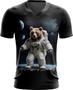 Imagem de Camiseta Gola V Urso Astronauta Espaço 3