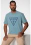 Imagem de Camiseta Guess Originals Logo Vintage Azul Claro