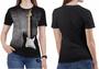 Imagem de Camiseta Guitarra PLUS SIZE Rock N Roll Feminina Blusa Cinza