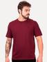 Imagem de Camiseta Individual Masculina Comfort Logo Bordô