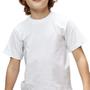 Imagem de Camiseta Infantil 1a12 Branca Básica Lisa 100% Algodão Curta