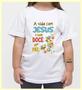Imagem de Camiseta Infantil A Vida com Jesus é Mais Doce que Mel Est. Abelinha Rosa - Religioso Zlprint