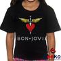 Imagem de Camiseta Infantil Bon Jovi 100% Algodão Geeko Rock