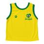 Imagem de Camiseta Infantil Brasil Regata Amarela Torcida Baby